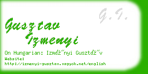 gusztav izmenyi business card